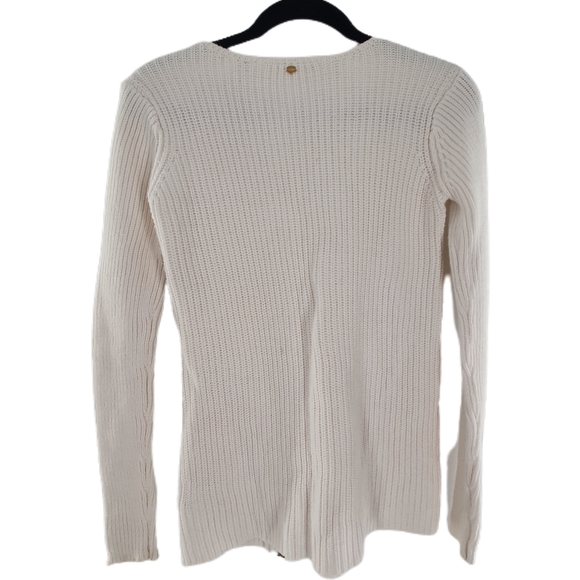 Guess- White Knit Sweater w/ Zippers size X-Small - Picture 5 of 7